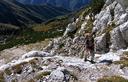 19-Il canalino attrezzato che conduce sulla cresta del monte Lavara