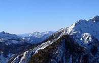 Monte Santo di Lussari - panorama ravvicinato verso il Montasio e la Val Dogna
