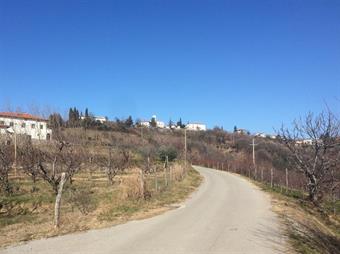 Ritrovato l'asfalto nei pressi di alcune abitazioni, raggiungiamo nuovamente la rotabile segnalata, proveniente dalla borgata di Vidišče, dove ci raccordiamo all'itinerario principale (foto 14), proseguendo nell'itinerario.