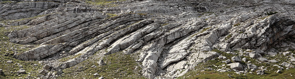Stratificazioni nel cadino nord della Croda Rossa