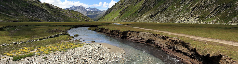 I meandri del rio di Valle Rossa