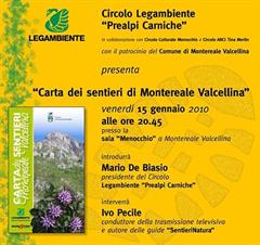 Presentazione della Carta dei sentieri di Montereale Valcellina in sala Menocchio