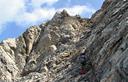 14-Il canalino roccioso poco prima della vetta del monte Volaia
