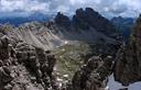 06-La val Monfalcon di Forni ed il bivacco Marchi Granzotto dalla forcella del Leone