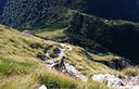 10-Il ripido ed esposto sentiero che sale al monte Chiampon