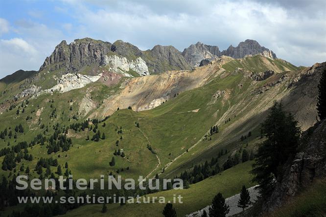 04-Il Sass de Roces dal sentiero per  il passo Paschè