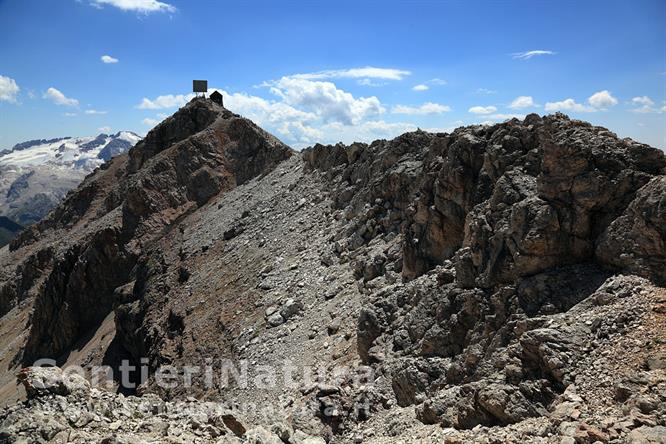 15-Il Piz Boè dall'ultimo tratto della Cresta Strenta