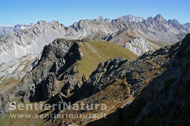 12-La cresta appena percorsa dalle pendici dei Monzoni