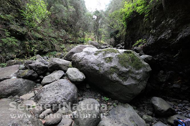 10-Grossi massi ingombrano il fondo del barranco dell'Agua - Marcos y Cordero