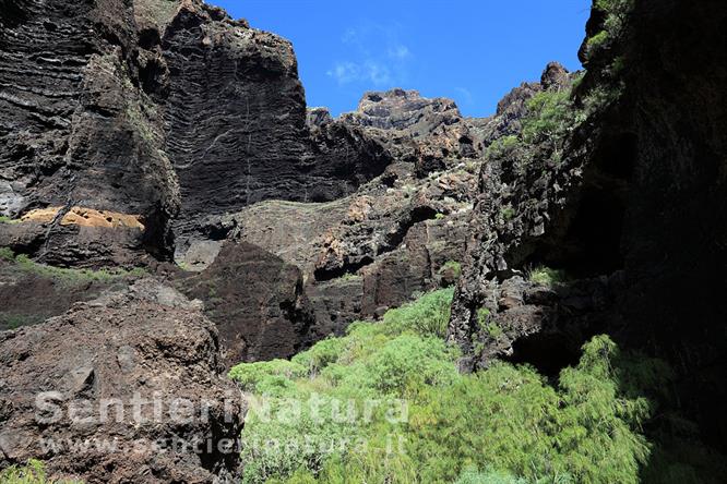 14-Il sole illumina il tratto conclusivo del barranco di Masca