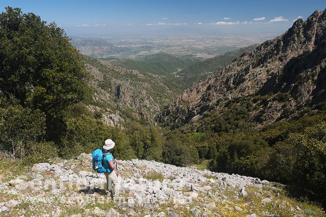 05-Dalla sella di Genn'e Impi uno sguardo alla gola che abbiamo appena risalito