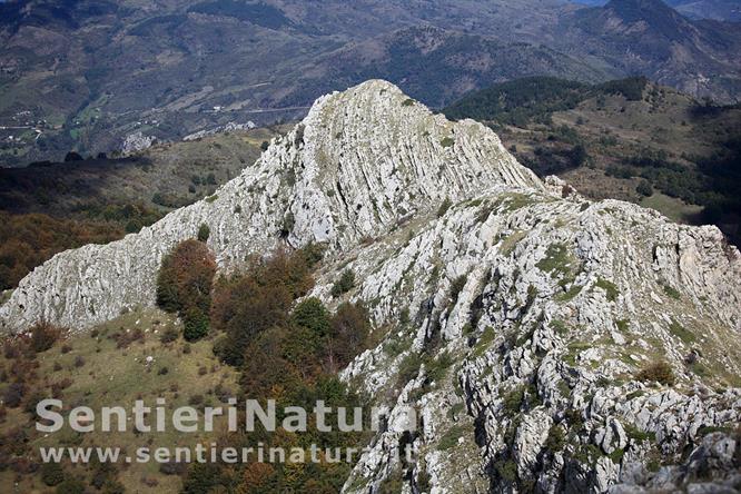 05-La dorsale rocciosa della Timpa Falconara vista dalla cima