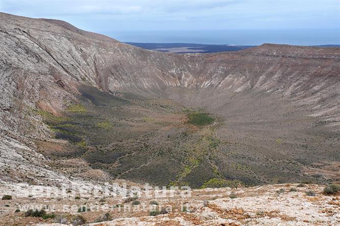 05-Dalla sommità della Caldera Blanca lo sguardo spazia sul fondo dell'ampio cratere