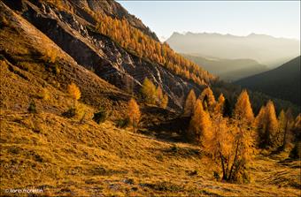 Tramonto autunnale dal Passo Valles 