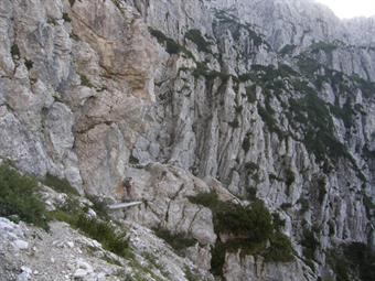 TRATTO FRANATO DOPO IL FORTINO