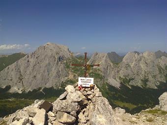M. Lastroni (2449 metri) e Laghi d'Olbe da Sappada.
