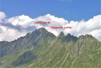 Creta Verde (2520) e Campanile Letter (2463) dal Piano di Guerra.