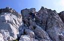 10-Paretina rocciosa lungo la traversata della cresta occidentale della Creta di Aip